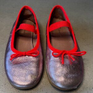 Jacadi Paris Metallic Pink Mary Jane Flats – Size 12 (EU 30)